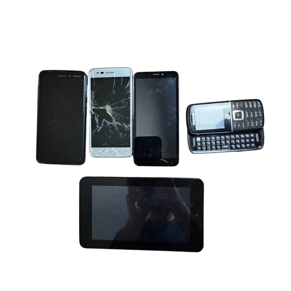 Lot of 5 Smart Phones & Tablet - HP Slate 7 Tab, LG, Cricket, Samsung Untested